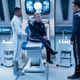 Dr. Hugh Culber (Wilson Cruz), Lt. Paul Stamets (Anthony Rapp), and Captain Gabriel Lorca (Jason Isaacs) on the midseason finale of Star Trek: Discovery. Image: Michael Gibson/CBS